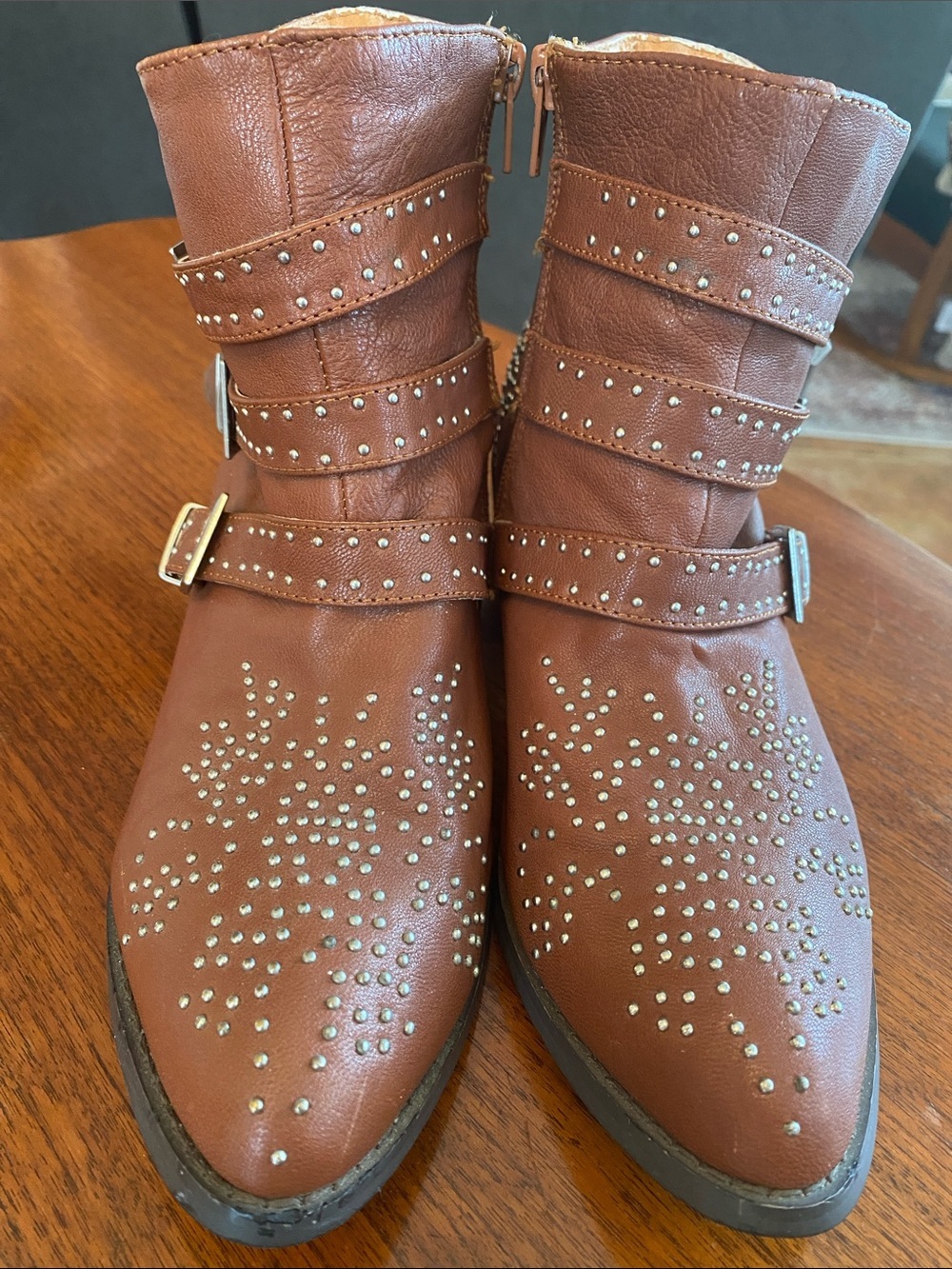 Studded Skechers Brown Women's Ankle Boots